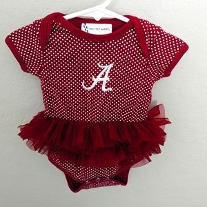 Alabama Crimson Tide Infant Girls cheerleader bodysuit 6 months
